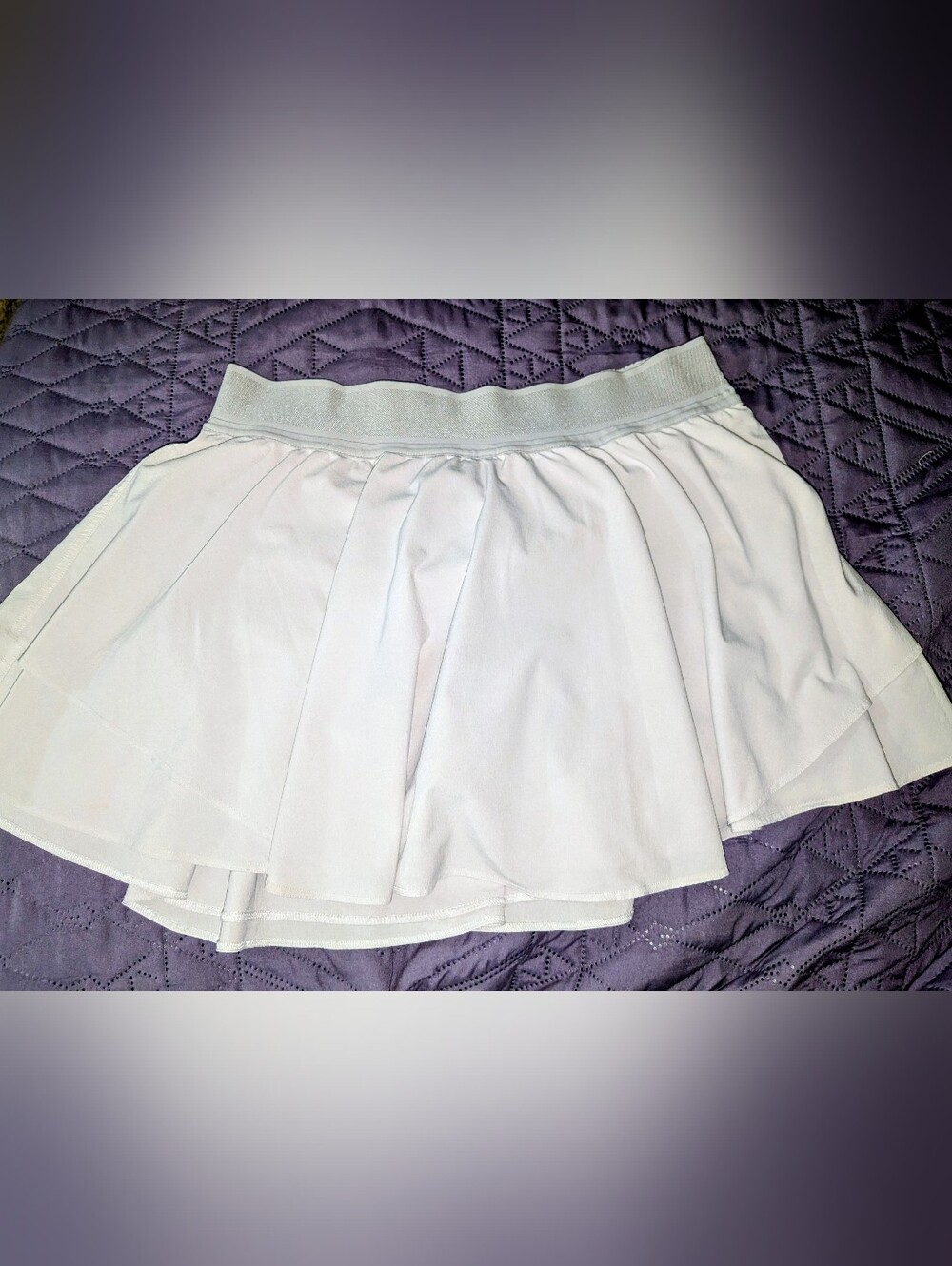 Lululemon - White Women's Pleated Tennis Skirt, Size 10 Inside Shorts
